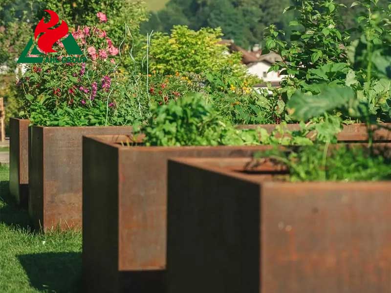 Eye-catching corten steel water trough Factory